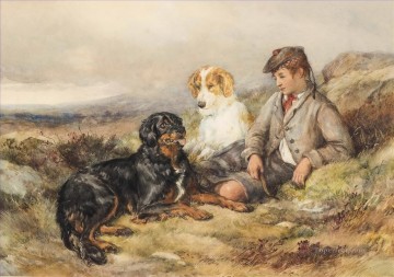 Animal Painting - Good companions Heywood Hardy pet